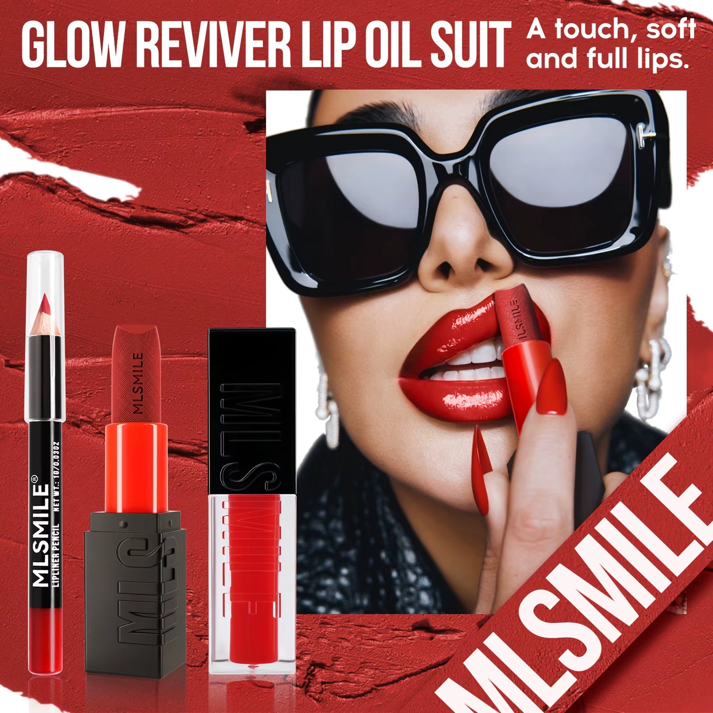Lip Makeup Kit Makeup Set, Christmas Gift Box with Velvet Matte Lipstick, High Shine Lipgloss, Lip Pencil,For Women Makeup Set