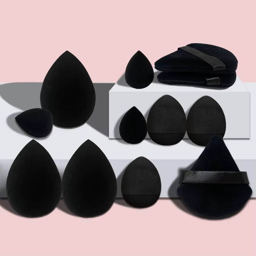 12PCS Makeup Tool Set Size Size Giant Soft Makeup Egg Makeup Powder Suitable for Base Makeup Corner Makeup Setting Novice Makeup