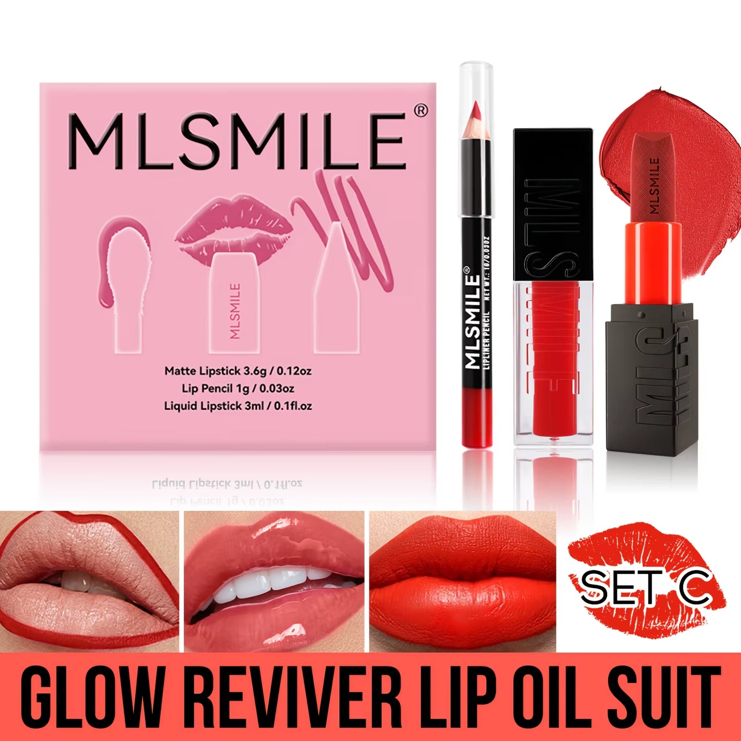 Lip Makeup Kit Makeup Set, Christmas Gift Box with Velvet Matte Lipstick, High Shine Lipgloss, Lip Pencil,For Women Makeup Set