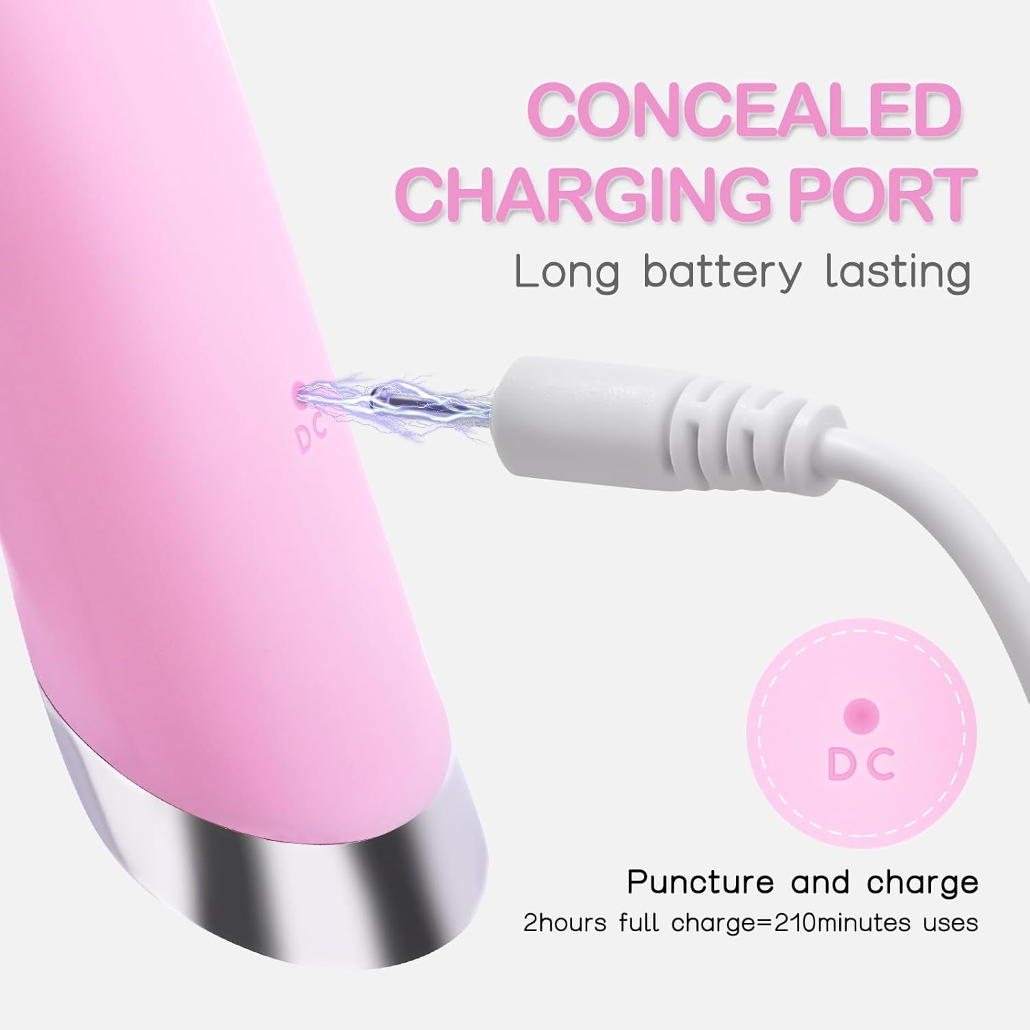 Facial Cleansing Brush, Rechargeable Silicone Face Scrubber with Heat Massage End, Vibrating Exfoliator Scrubber for Deep Cleaning, Waterproof Face Brush for Women and Men (Pink)