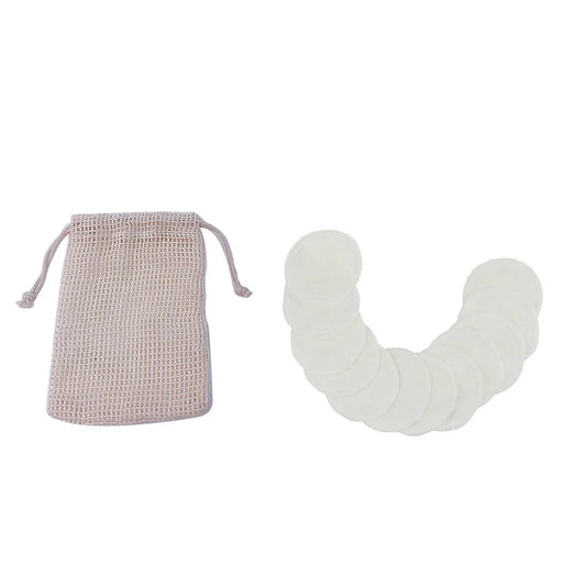 Face Spatula Makeup Remover Bamboo Wipes Facial Reusable Cleansing Face Pads 12Pcs Mens Products Skin Care Tools White