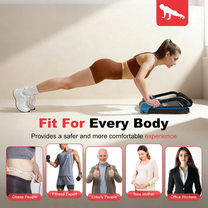 Adjustable Ab Trainer Ab Machine Sit up Exercise Equipment & Core Machine, Home Workout Equipment, with 3 Resistance Levels & 2 Elastic Rope