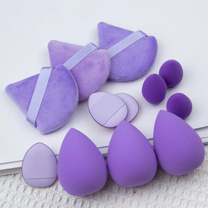 12PCS Makeup Tool Set Size Size Giant Soft Makeup Egg Makeup Powder Suitable for Base Makeup Corner Makeup Setting Novice Makeup