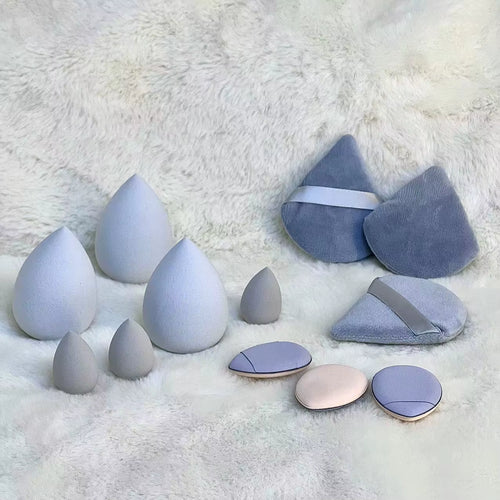 12PCS Makeup Tool Set Size Size Giant Soft Makeup Egg Makeup Powder Suitable for Base Makeup Corner Makeup Setting Novice Makeup