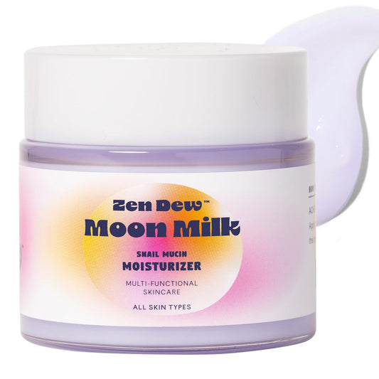 Moon Milk Snail Mucin Moisturizer Glow Cream – Milky Gel Cream Korean Moisturizer That Replenishes Moisture and Leaves Skin Brighter, Plumper, Soothed and Beautifully Smooth, 3.52Oz.
